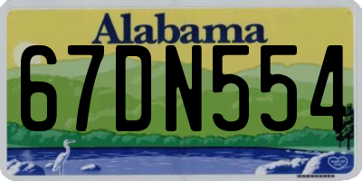 AL license plate 67DN554