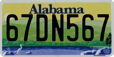 AL license plate 67DN567