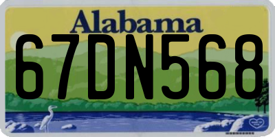 AL license plate 67DN568