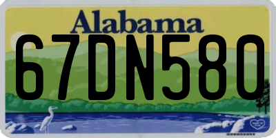 AL license plate 67DN580