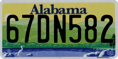 AL license plate 67DN582