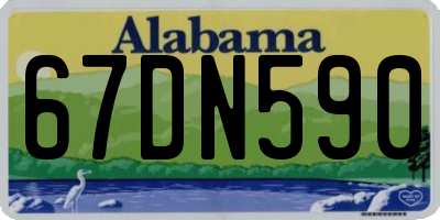 AL license plate 67DN590
