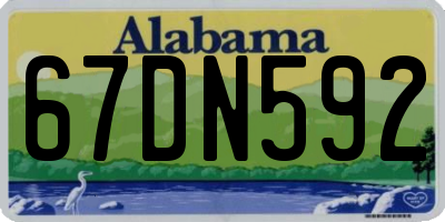 AL license plate 67DN592