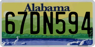 AL license plate 67DN594