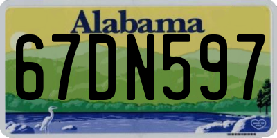 AL license plate 67DN597