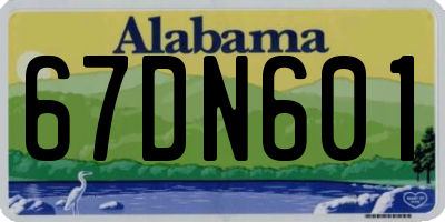 AL license plate 67DN601