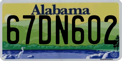 AL license plate 67DN602