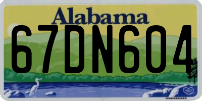 AL license plate 67DN604