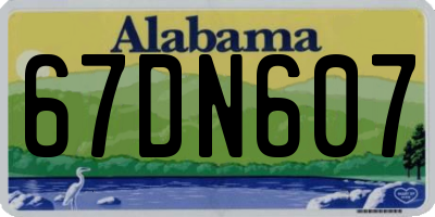 AL license plate 67DN607