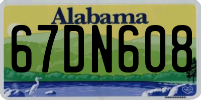 AL license plate 67DN608