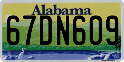 AL license plate 67DN609