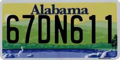AL license plate 67DN611