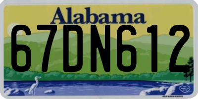 AL license plate 67DN612