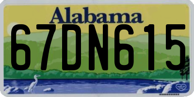 AL license plate 67DN615