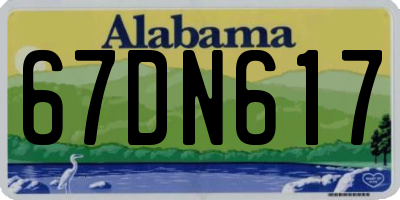 AL license plate 67DN617