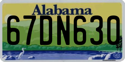 AL license plate 67DN630
