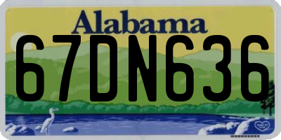 AL license plate 67DN636