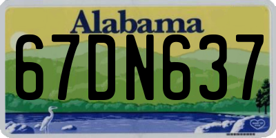 AL license plate 67DN637