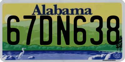 AL license plate 67DN638