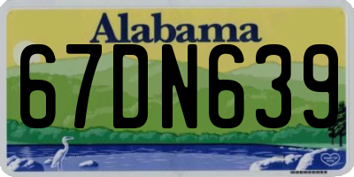 AL license plate 67DN639