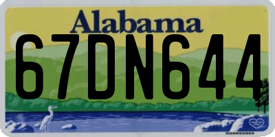AL license plate 67DN644