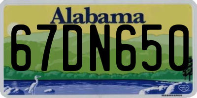 AL license plate 67DN650