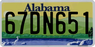 AL license plate 67DN651