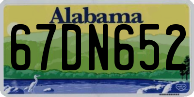 AL license plate 67DN652