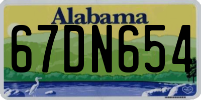 AL license plate 67DN654