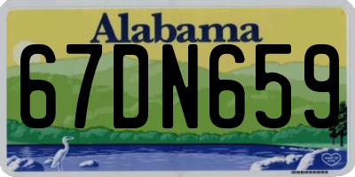AL license plate 67DN659