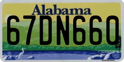 AL license plate 67DN660