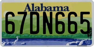 AL license plate 67DN665