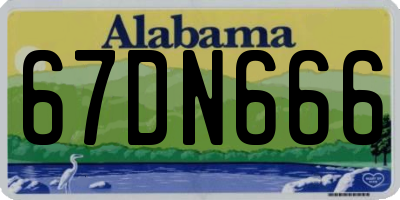 AL license plate 67DN666