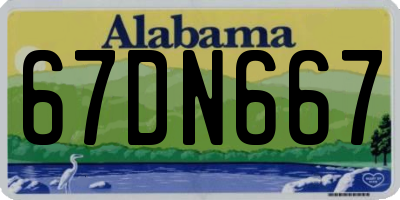 AL license plate 67DN667