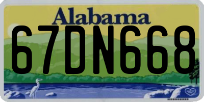 AL license plate 67DN668