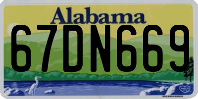 AL license plate 67DN669