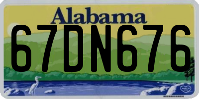AL license plate 67DN676