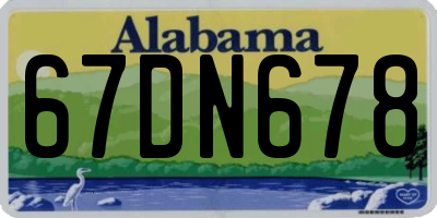 AL license plate 67DN678