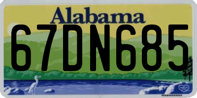 AL license plate 67DN685