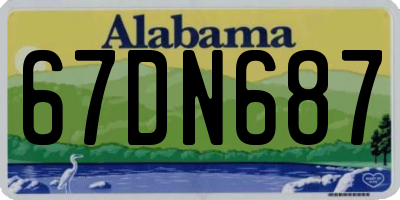 AL license plate 67DN687