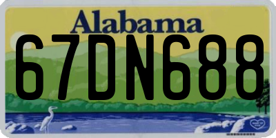 AL license plate 67DN688