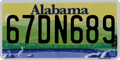 AL license plate 67DN689