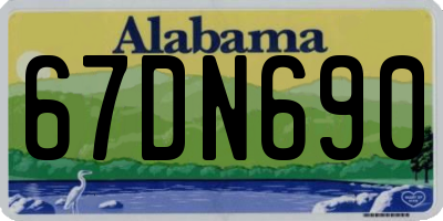 AL license plate 67DN690