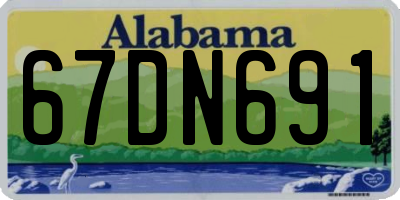 AL license plate 67DN691