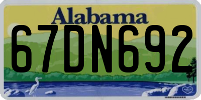 AL license plate 67DN692