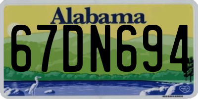 AL license plate 67DN694