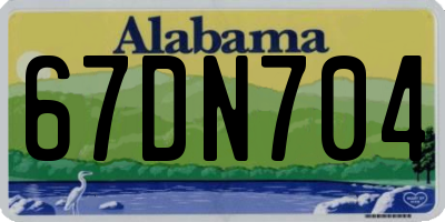 AL license plate 67DN704