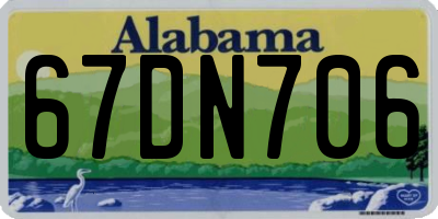 AL license plate 67DN706