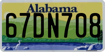 AL license plate 67DN708