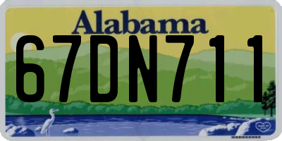 AL license plate 67DN711